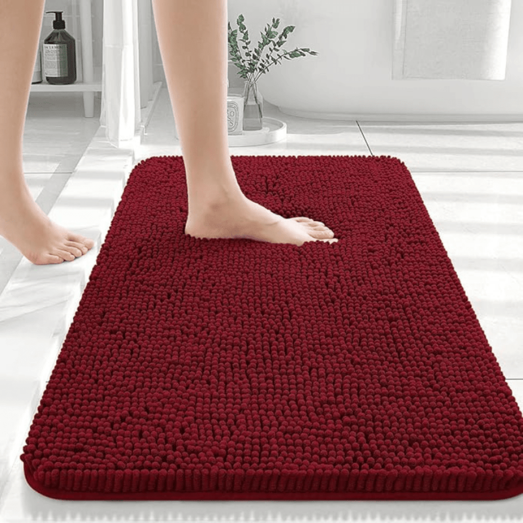 CozyNest Soft Non-Slip Chenille Bath Mat For Daily Bathroom Use | Temsk