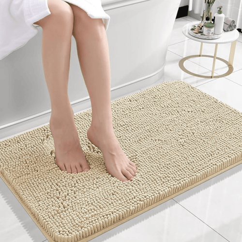CozyNest Plush Chenille Bath Mat Soft For Daily Use Absorbs Moisture Temsk