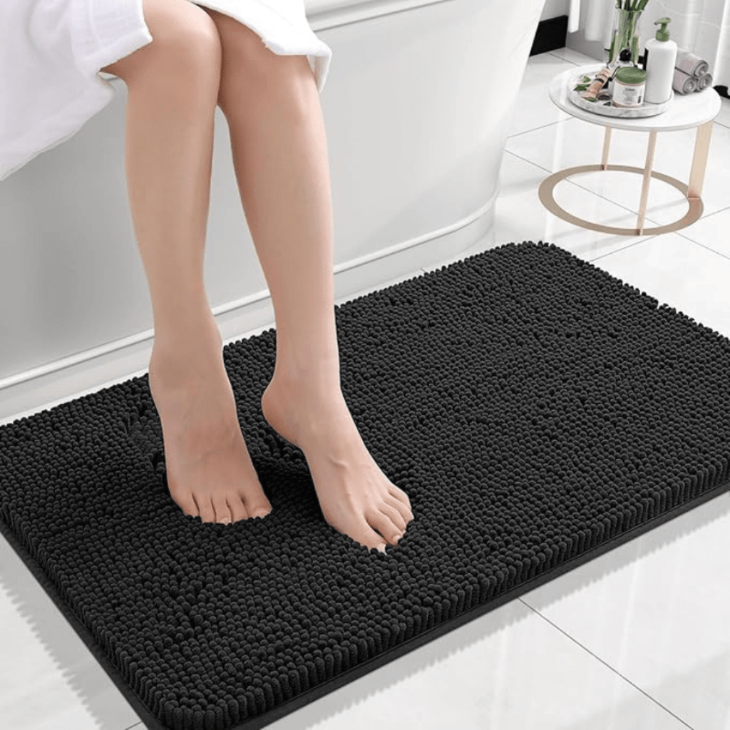 CozyNest Soft Non-Slip Chenille Bath Mat For Daily Bathroom Use | Temsk