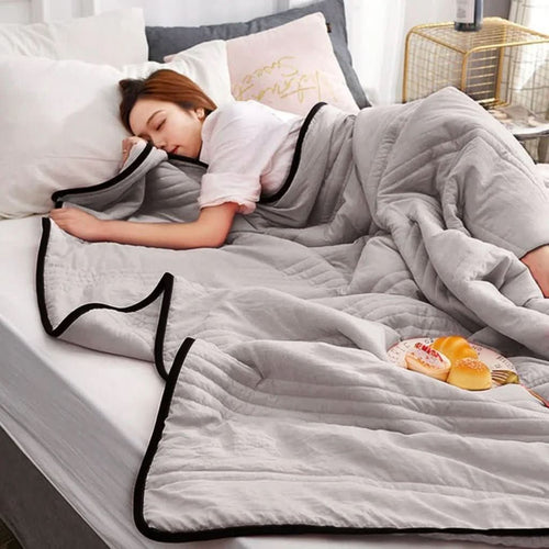 BreezeWave Summer Cooling Blanket Enhances Airflow For Breathable Comfort On Hot Nights Temsk