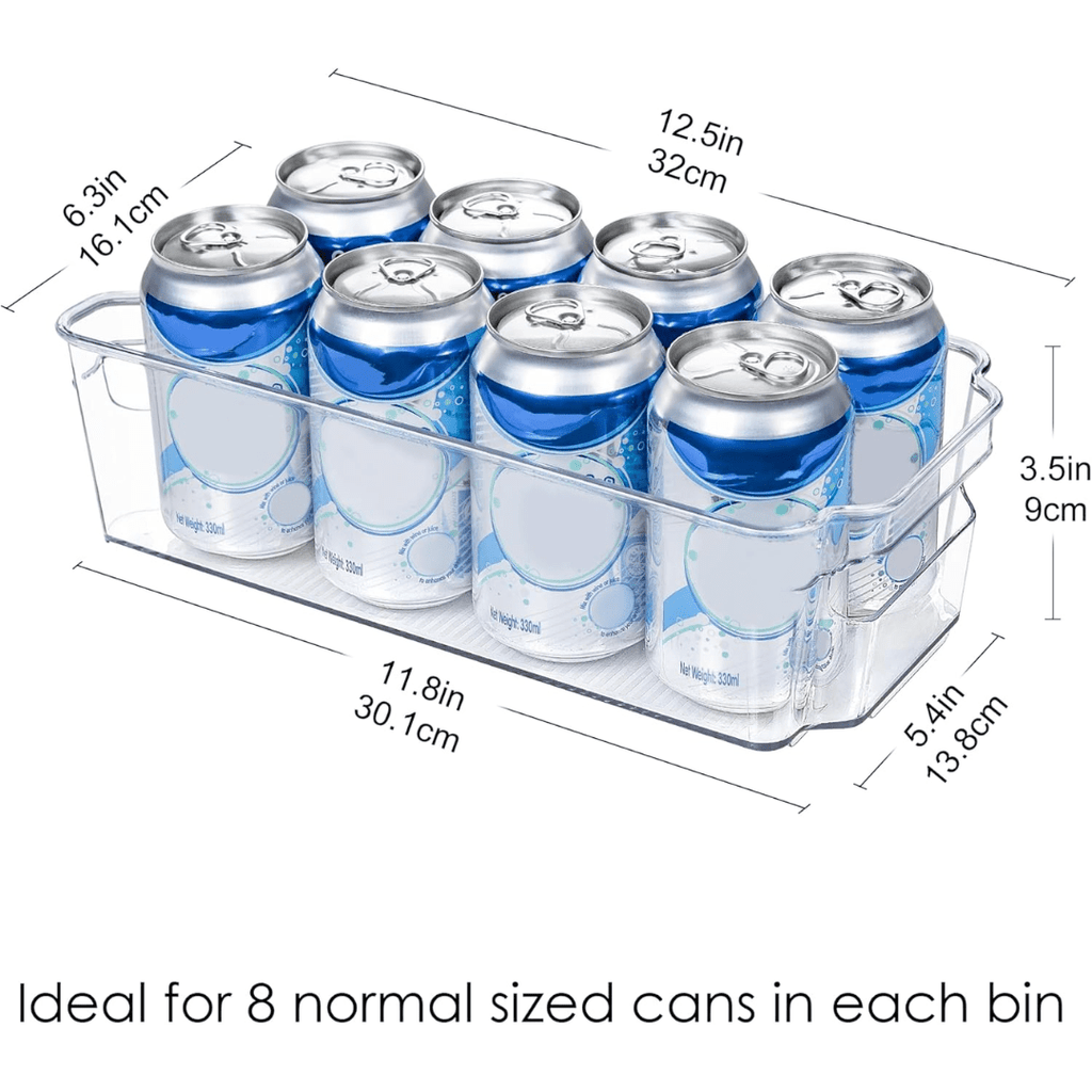 Clear Fridge Storage Boxes Set Of 4 For Kitchen Organization | Temsk