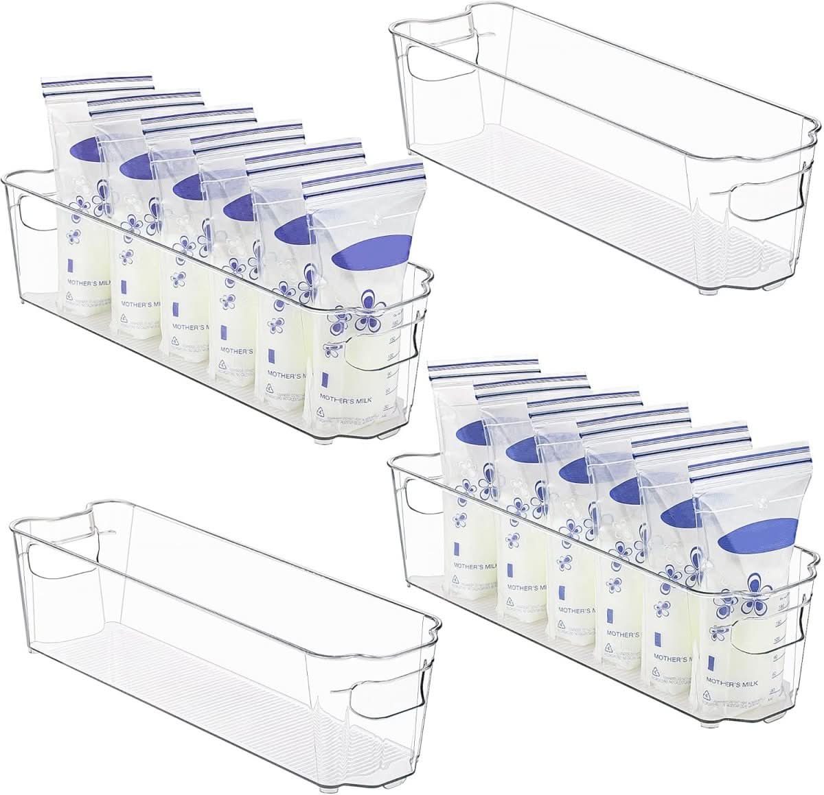 Clear Fridge Storage Boxes Set Of 4 For Kitchen Organization | Temsk