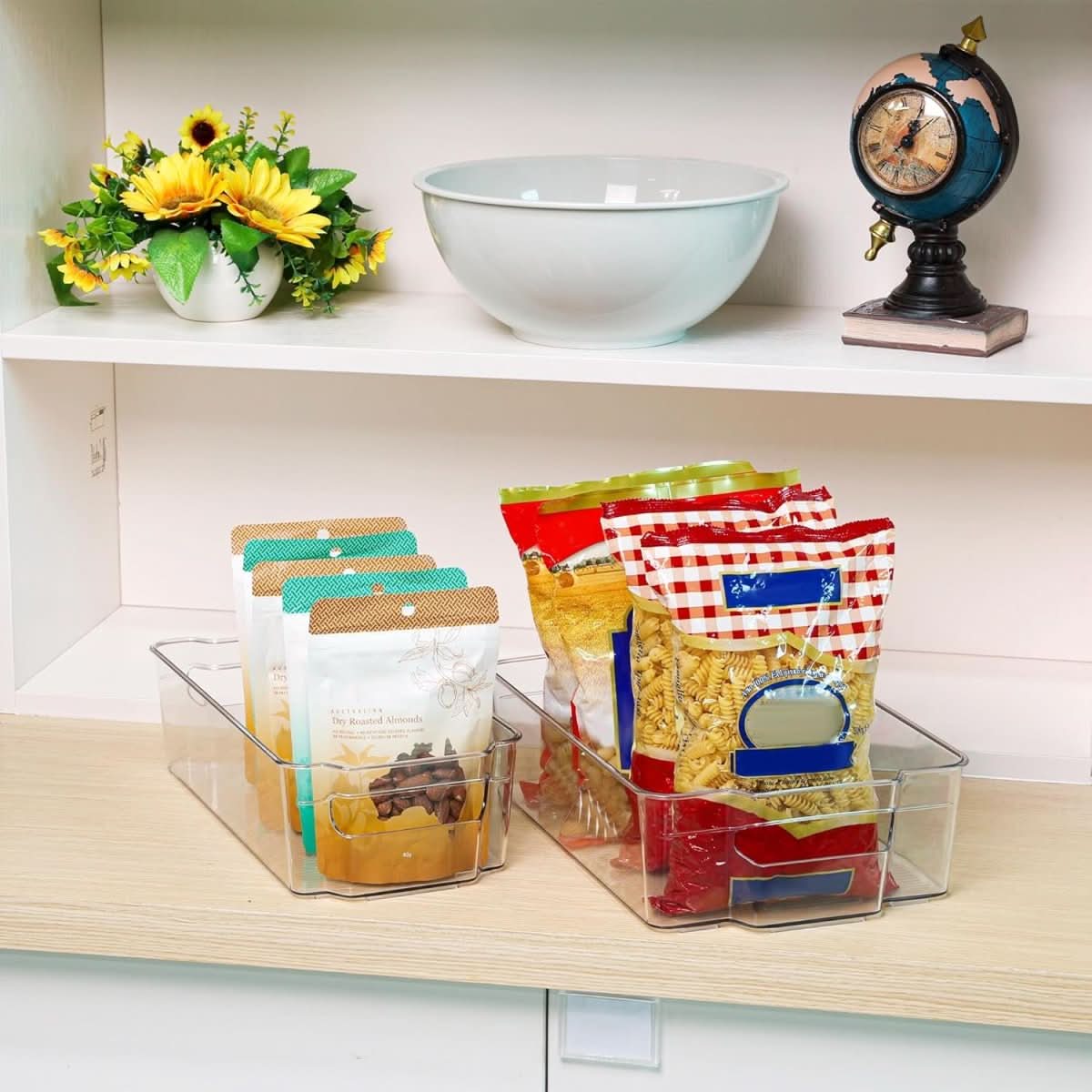 Clear Fridge Storage Boxes Set Of 4 For Kitchen Organization | Temsk