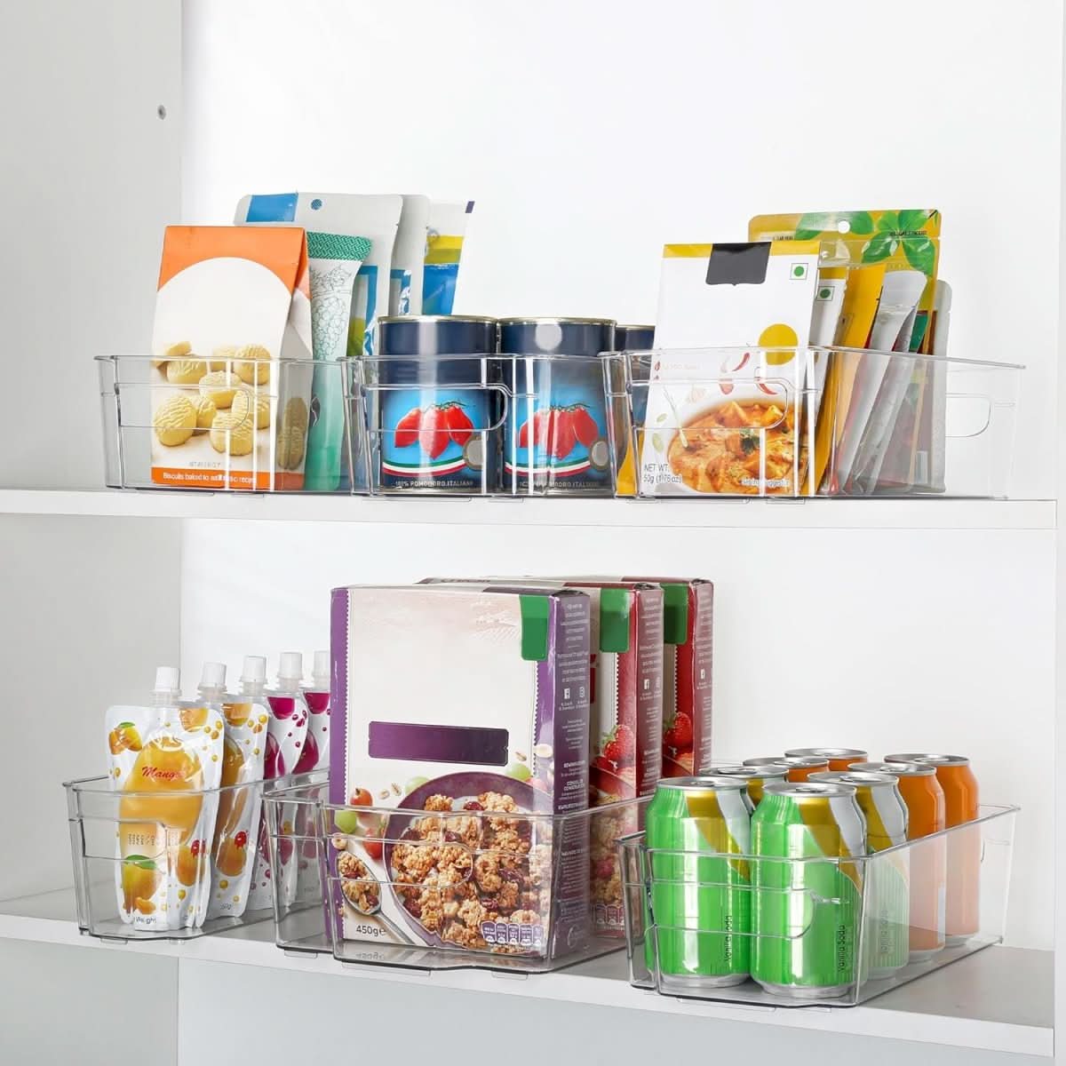 Clear Fridge Storage Boxes Set Of 4 For Kitchen Organization | Temsk