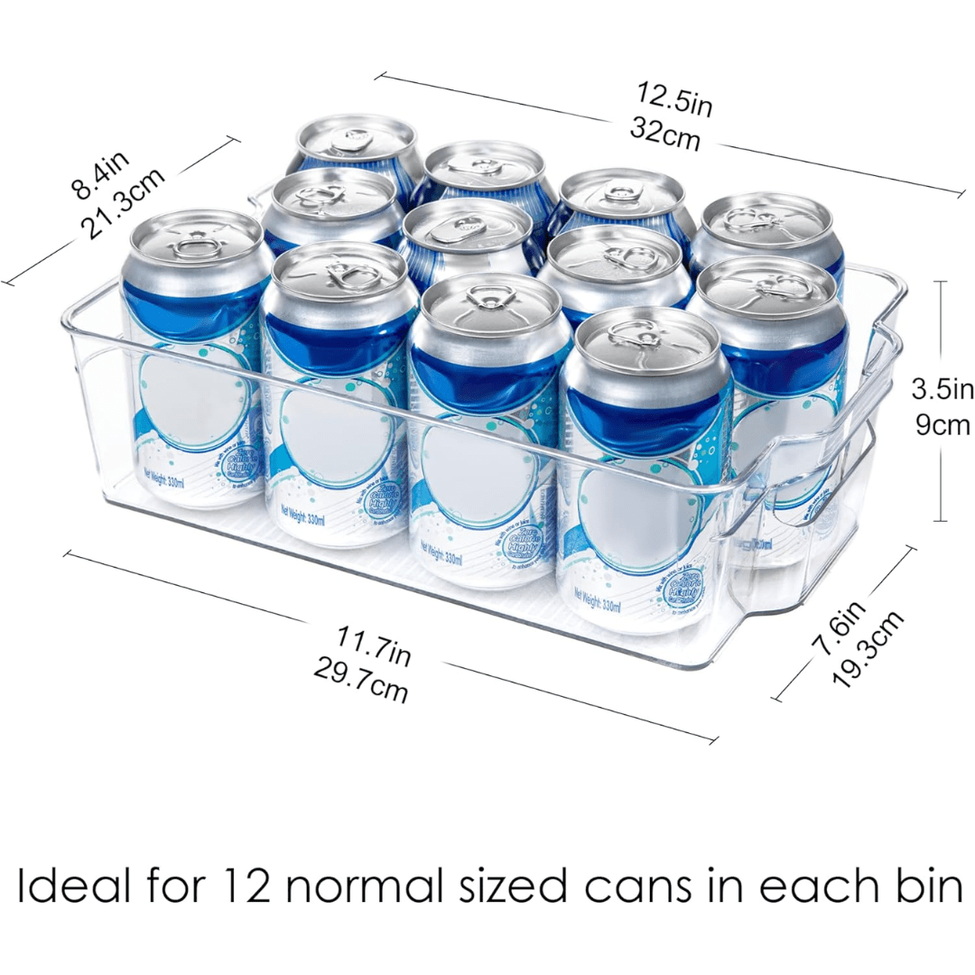 Clear Fridge Storage Boxes Set Of 4 For Kitchen Organization | Temsk