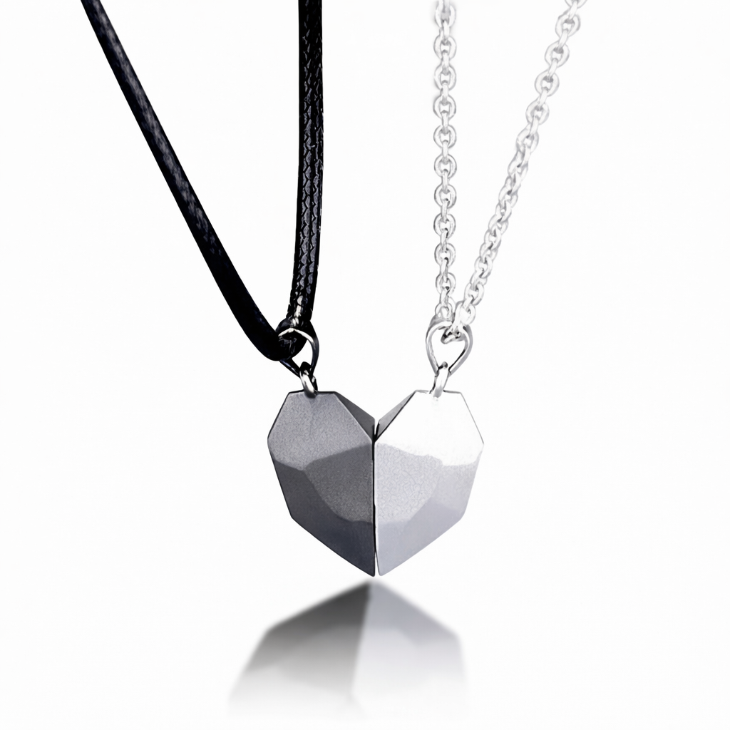 Couples Magnetic Heart Pendant Necklace Set For Lovers | Temsk