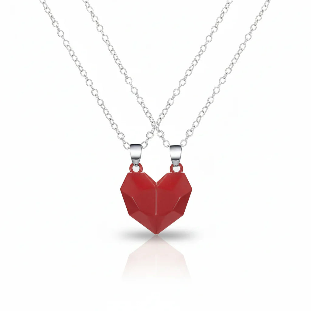 Couples Magnetic Heart Pendant Necklace Set For Lovers | Temsk