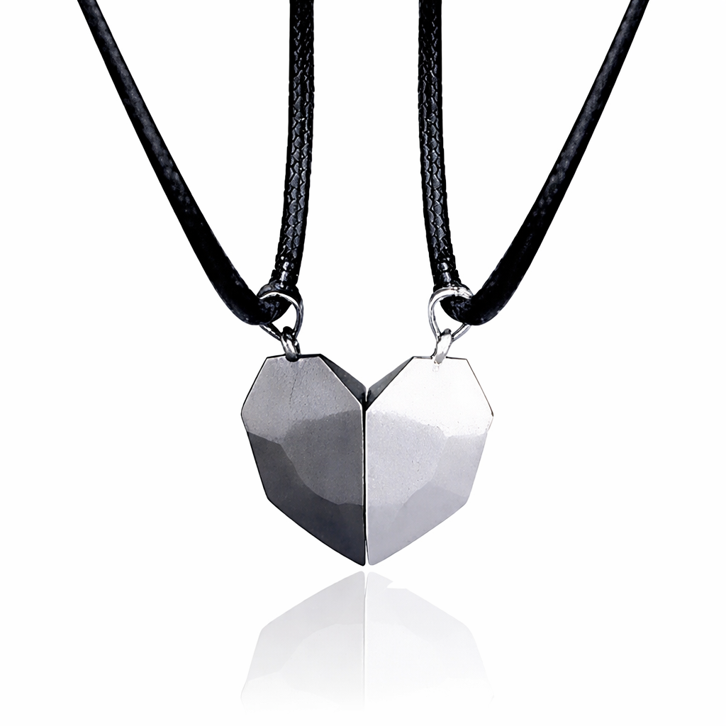 Couples Magnetic Heart Pendant Necklace Set For Lovers | Temsk