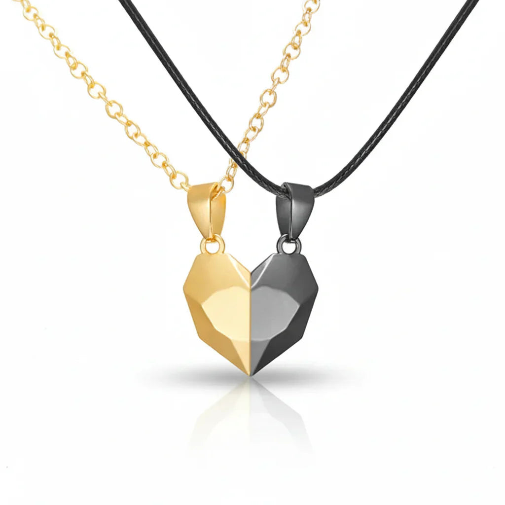 Couples Magnetic Heart Pendant Necklace Set For Lovers | Temsk