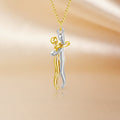 Stainless Steel Couple Necklace With Gold And Silver Finish Pendant | Temsk