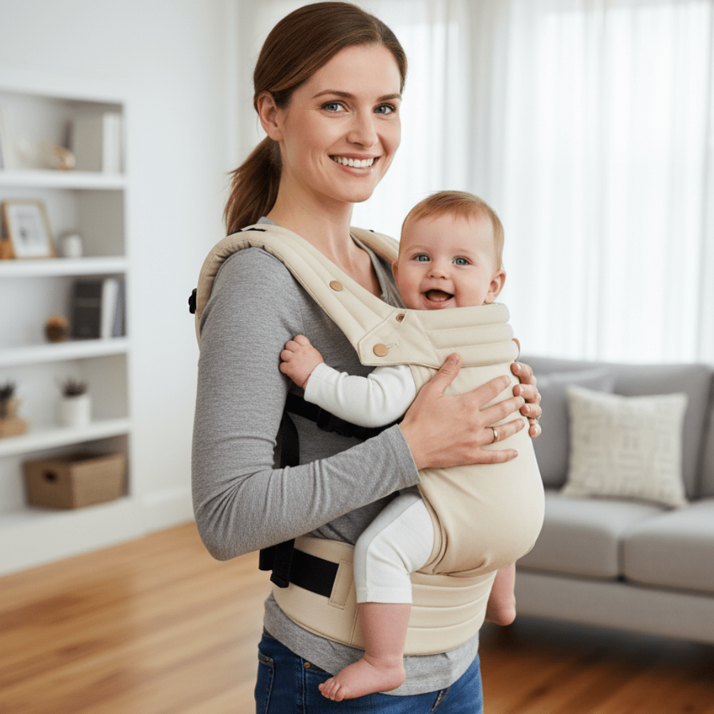 CozyNest Ergonomic Baby Carrier With Four Adjustable Positions And Soft Cotton | Temsk