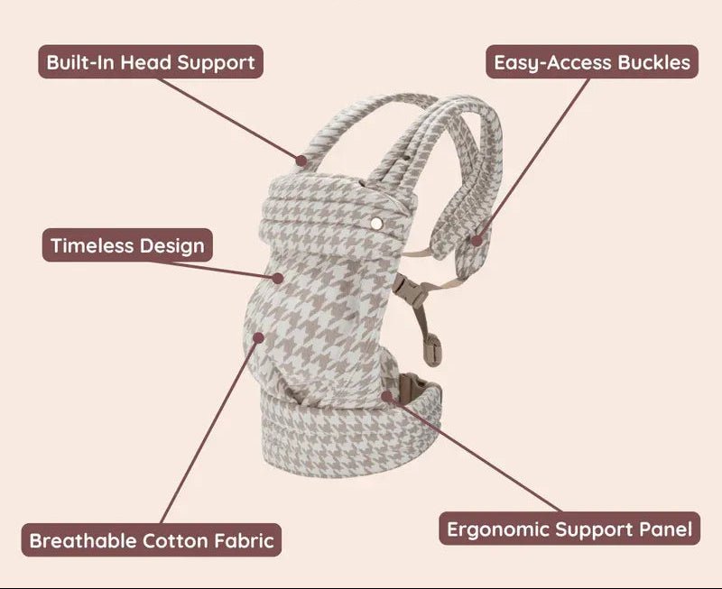 CozyNest Ergonomic Baby Carrier With Four Adjustable Positions And Soft Cotton | Temsk