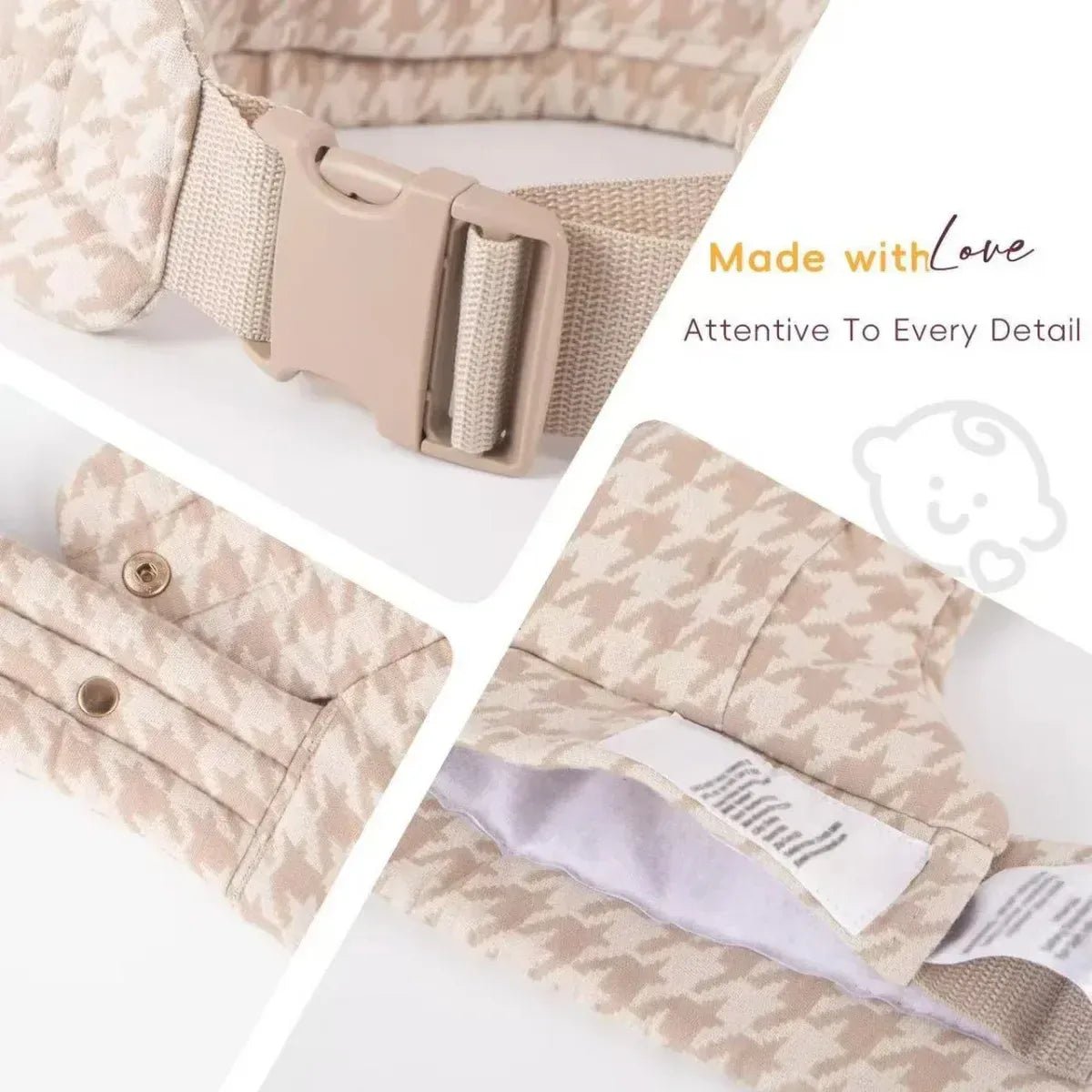 CozyNest Ergonomic Baby Carrier With Four Adjustable Positions And Soft Cotton | Temsk