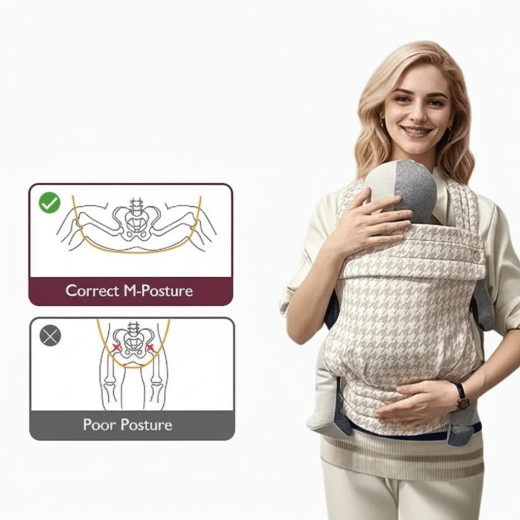 CozyNest Ergonomic Baby Carrier With Four Adjustable Positions And Soft Cotton | Temsk