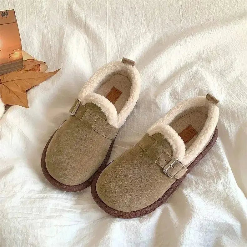 CozyStride Retro Slip-On Sneaker With Soft Fleece Padding | Temsk