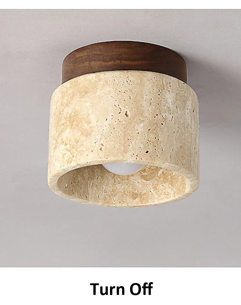 LumaNova Soft Cream Japanese Ceiling Lamp for Living Rooms | Temsk