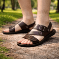 AeroFit Adjustable Men's Sandals With Crossed Straps And Ergonomic Support | Temsk