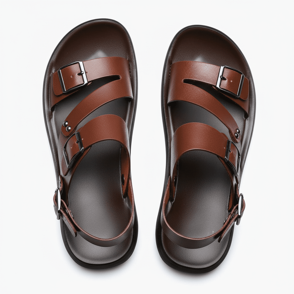 AeroFit Adjustable Men's Sandals With Crossed Straps And Ergonomic Support | Temsk