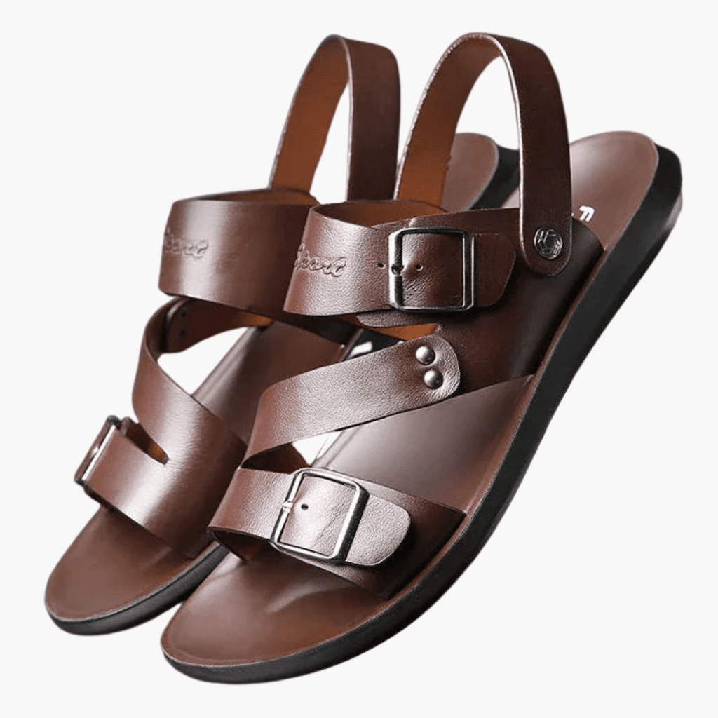 AeroFit Adjustable Men's Sandals With Crossed Straps And Ergonomic Support | Temsk