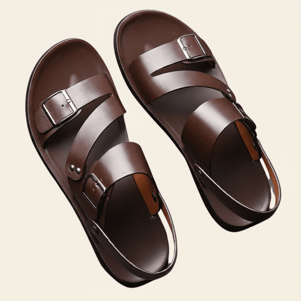 AeroFit Adjustable Men's Sandals With Crossed Straps And Ergonomic Support | Temsk