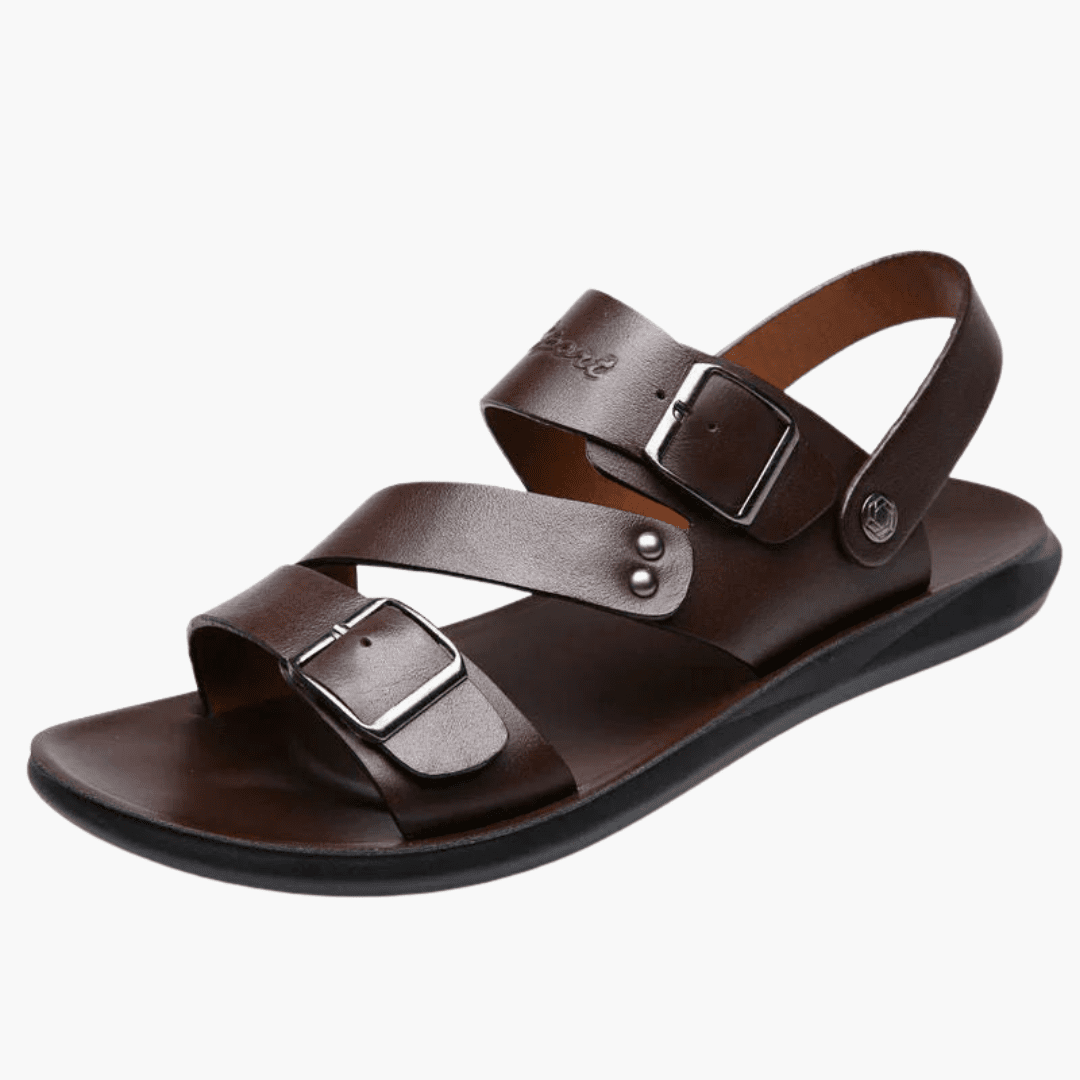 AeroFit Adjustable Men's Sandals With Crossed Straps And Ergonomic Support | Temsk