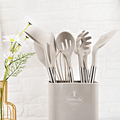NovaChef Pro 12 Piece Silicone Utensil Set Stainless Handles For Effortless Cooking | Temsk