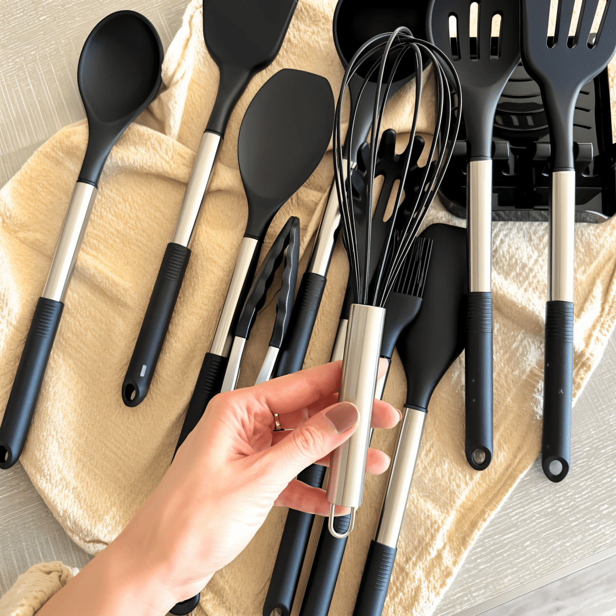 NovaChef Pro 12 Piece Silicone Utensil Set Stainless Handles For Effortless Cooking | Temsk