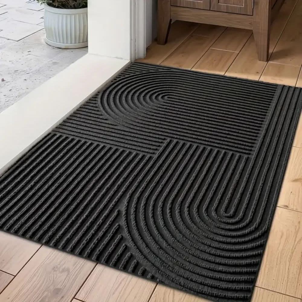 AquaLine Absorbent Washable Mat With Flowing Line Pattern | Temsk