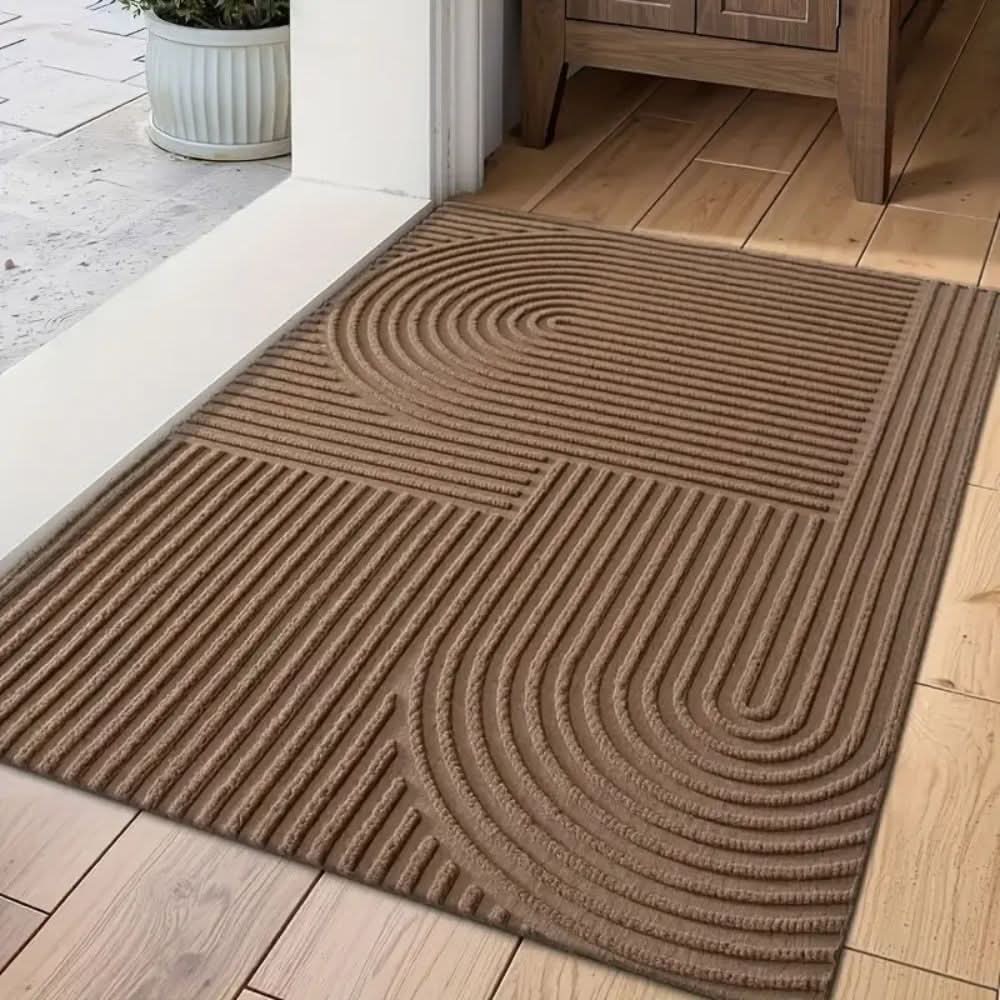AquaLine Absorbent Washable Mat With Flowing Line Pattern | Temsk