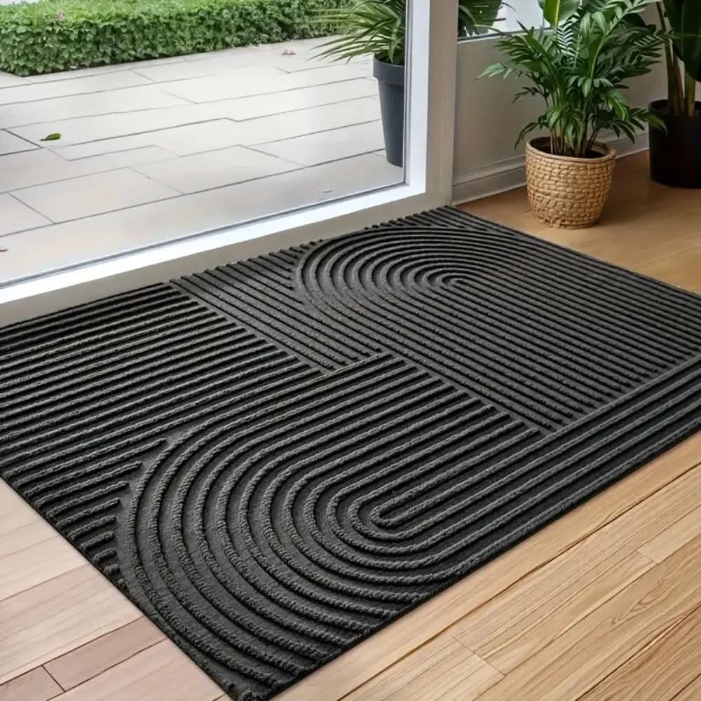 AquaLine Absorbent Washable Mat With Flowing Line Pattern | Temsk