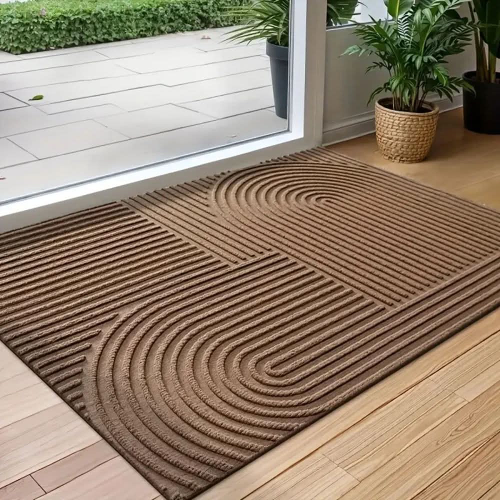 AquaLine Absorbent Washable Mat With Flowing Line Pattern | Temsk