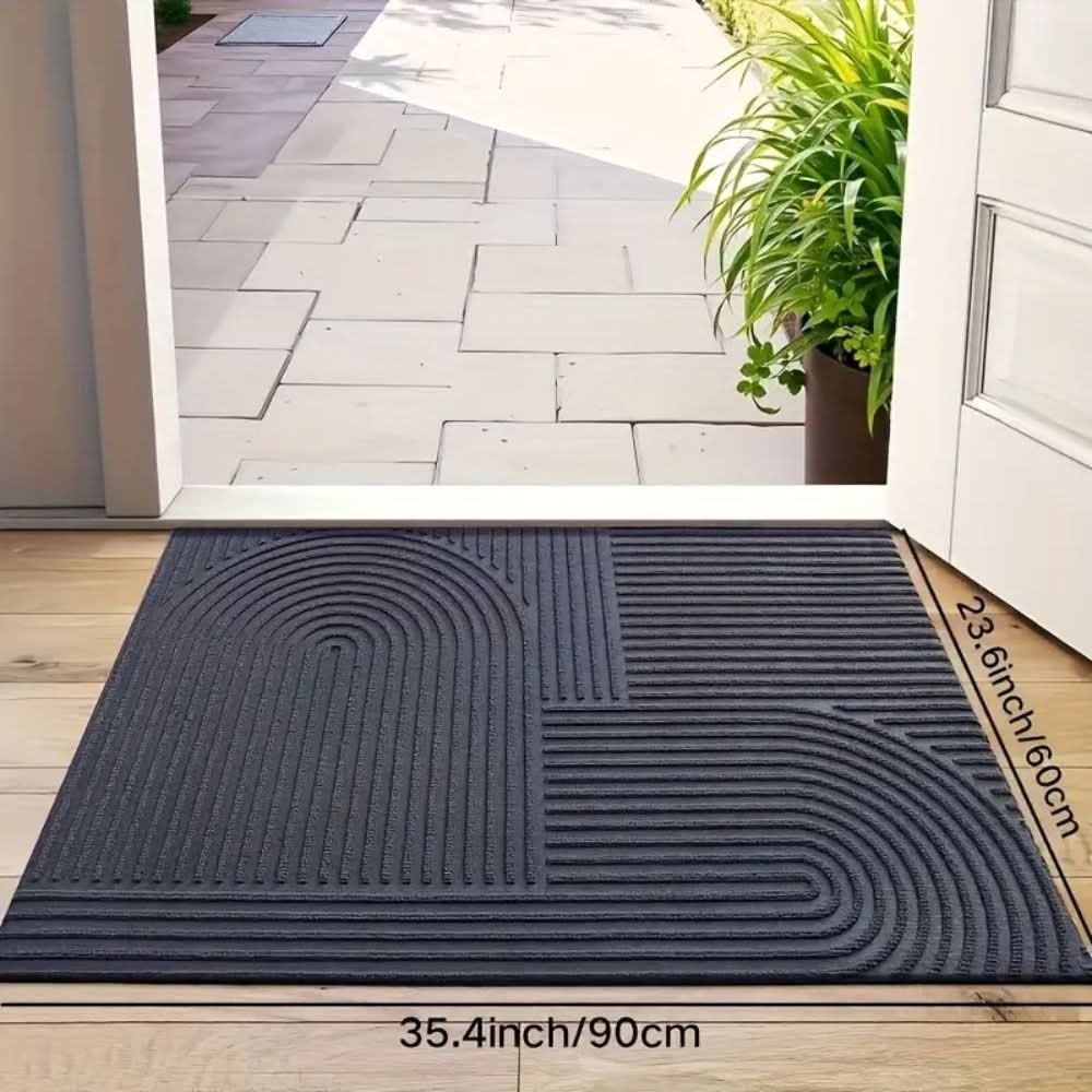 AquaLine Absorbent Washable Mat With Flowing Line Pattern | Temsk