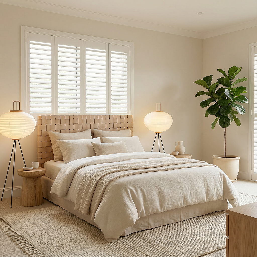 CalmAura Japandi Tripod Floor Lamp for Living Room, Serene Minimalist | Temsk