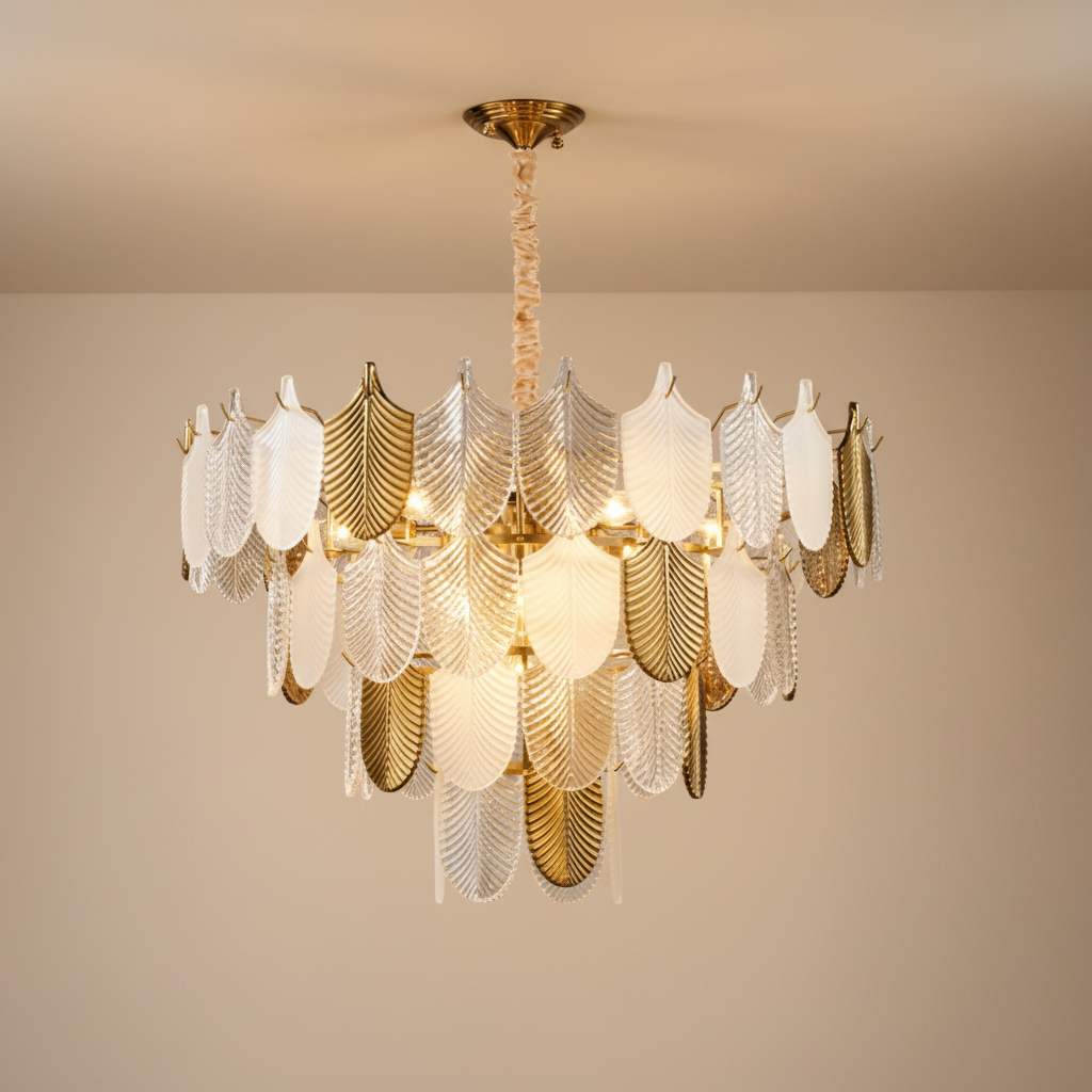 AuroraGild Modern Gold Chandelier Light for Dining Room | Temsk