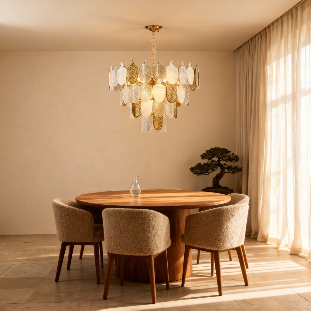 AuroraGild Modern Gold Chandelier Light for Dining Room | Temsk
