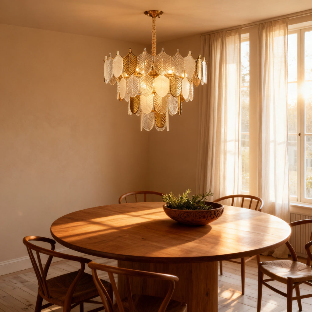 AuroraGild Modern Gold Chandelier Light for Dining Room | Temsk