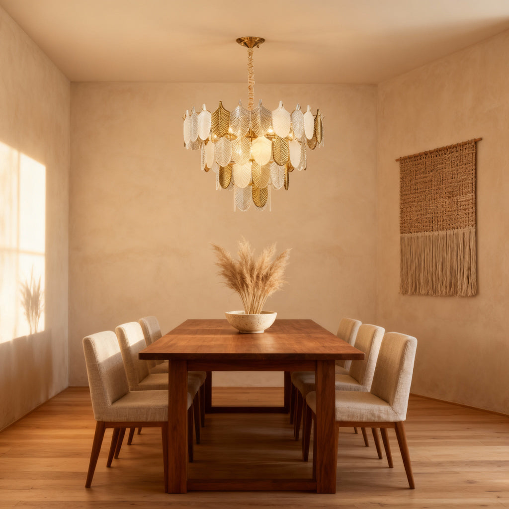 AuroraGild Modern Gold Chandelier Light for Dining Room | Temsk