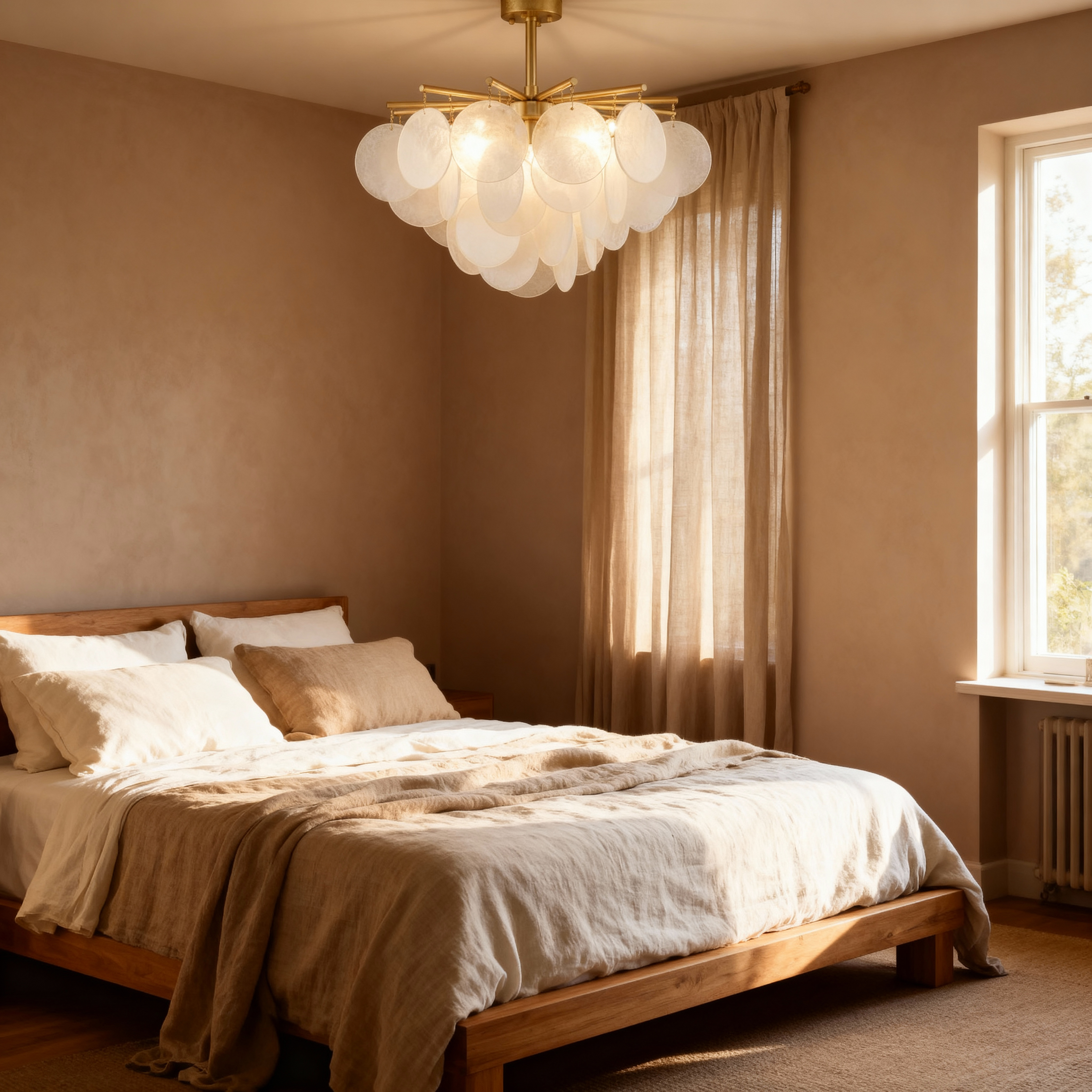Lumina Grove elegantní moderní zlatý lustr do jídelních prostor | Temsk