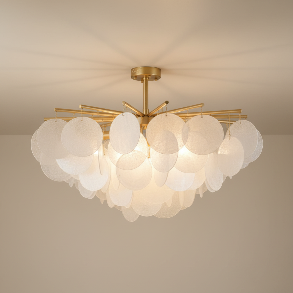 Lumina Grove elegantní moderní zlatý lustr do jídelních prostor | Temsk