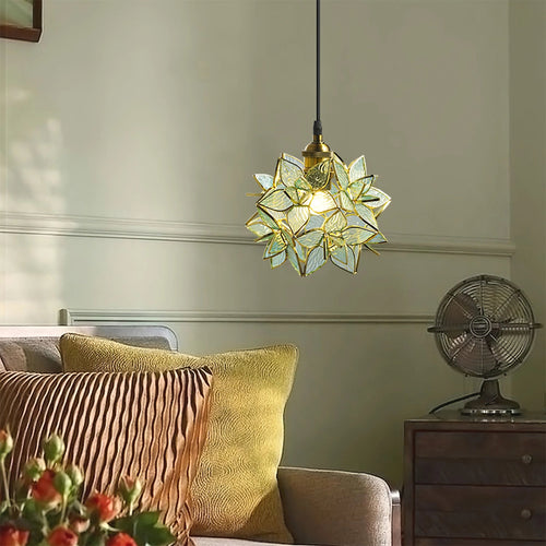 Calyra Capiz Shell Pendant Light Handcrafted Natural Hanging Lamp By Snurv Temsk