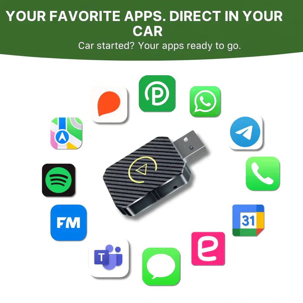Wireless USB Car Adapter for Smartphone Integration in Vehicle | Temsk