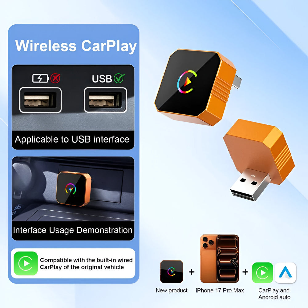 Adattatore di connettività USB wireless CarPlay per auto | Temsk