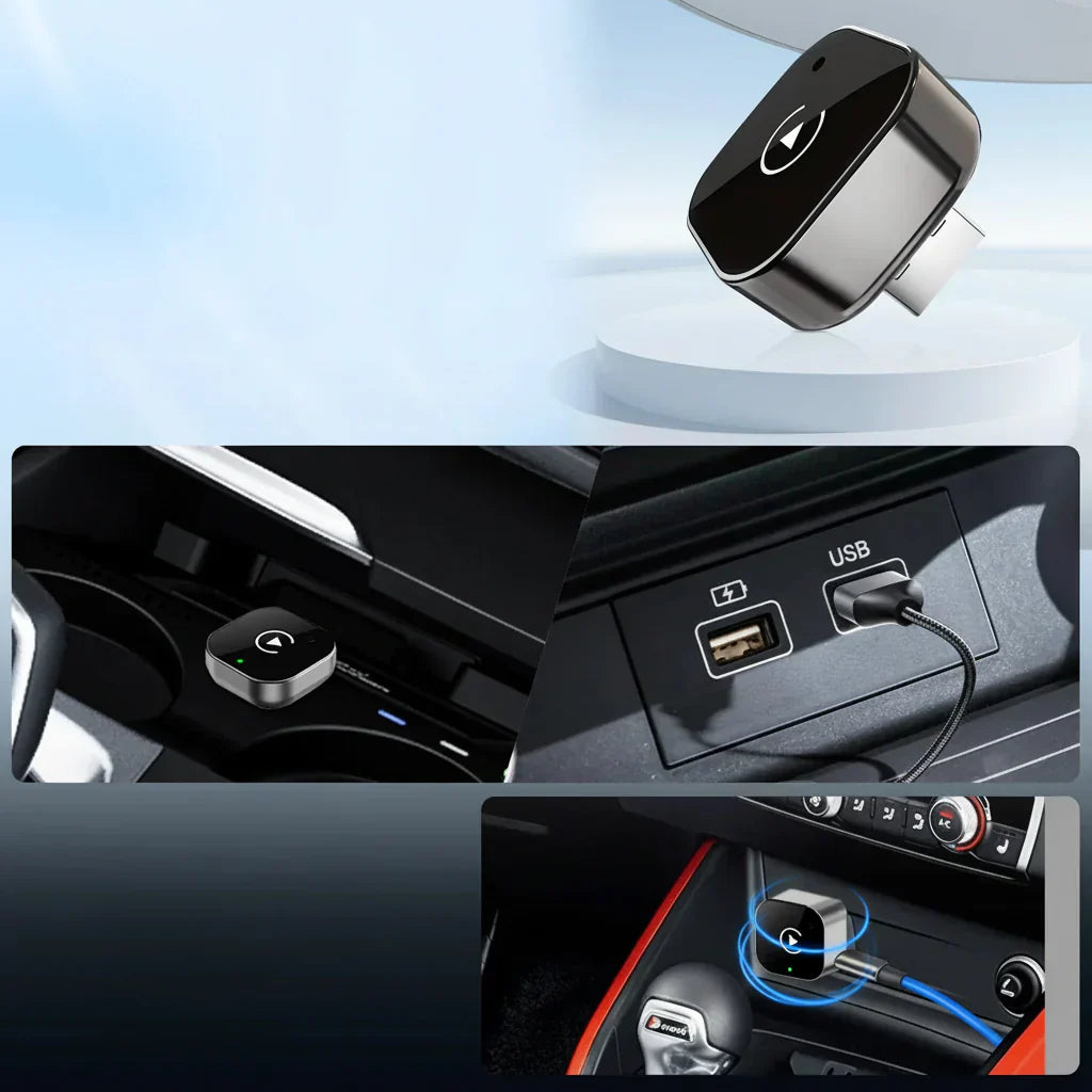 Kabelloser CarPlay- und Android Auto-Dongle für USB Plug and Play | Temsk