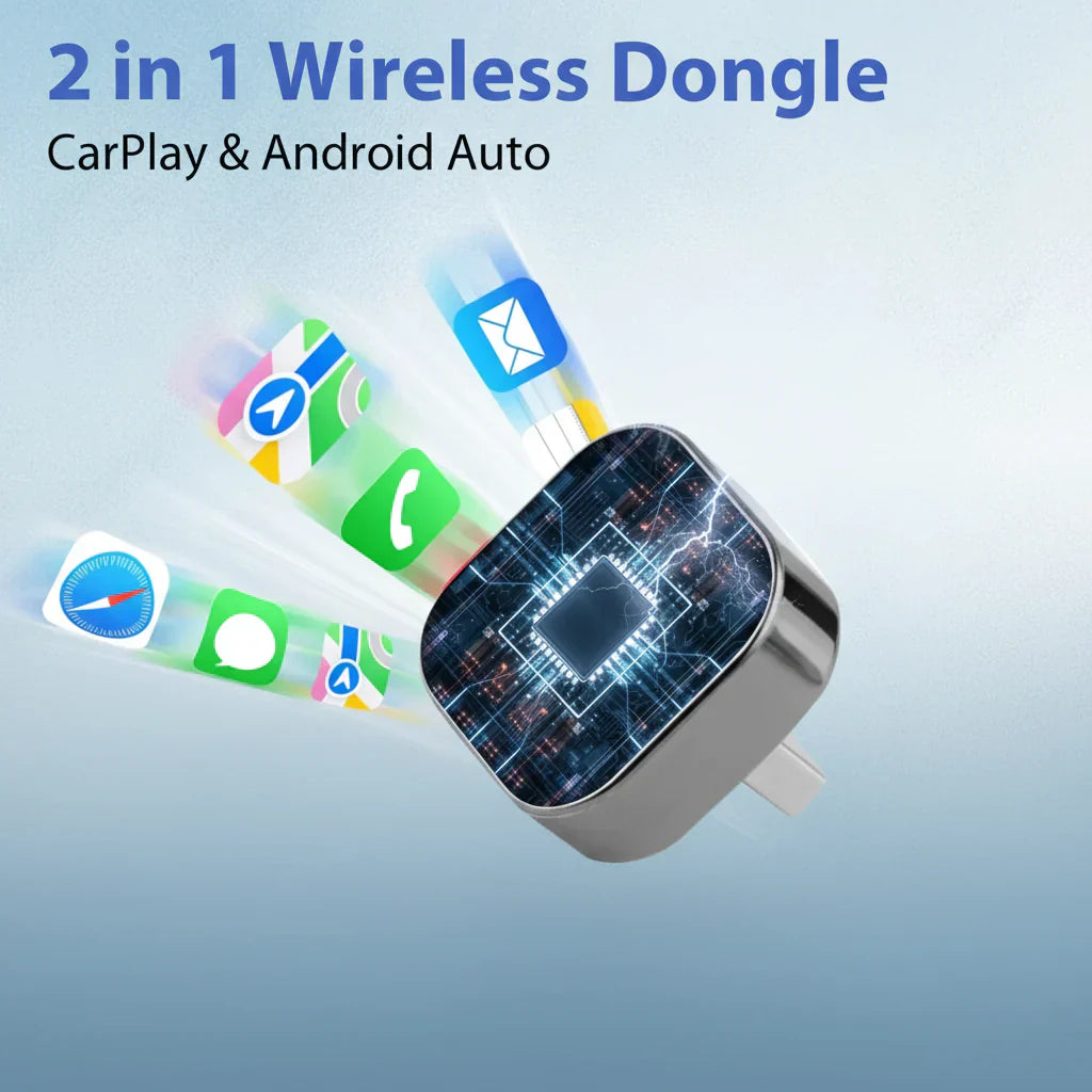 Kabelloser CarPlay- und Android Auto-Dongle für USB Plug and Play | Temsk