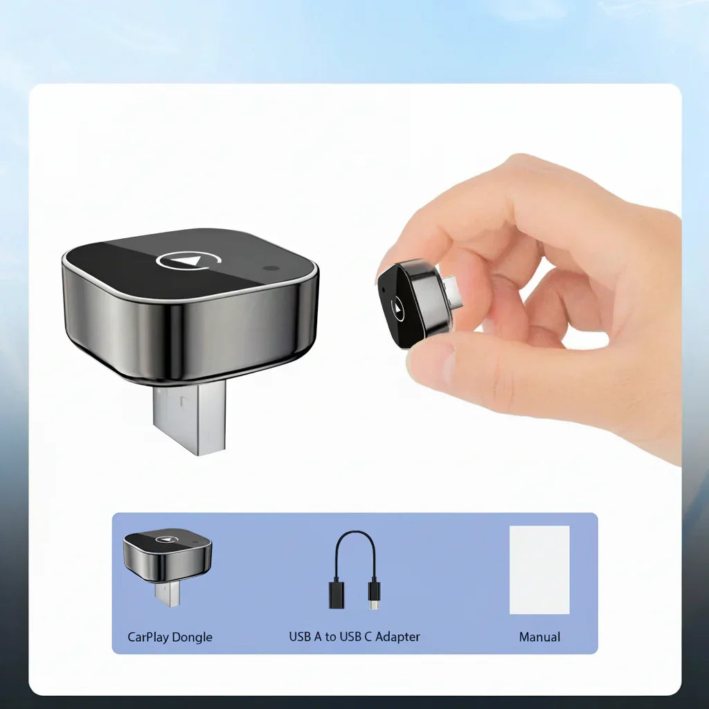 Kabelloser CarPlay- und Android Auto-Dongle für USB Plug and Play | Temsk