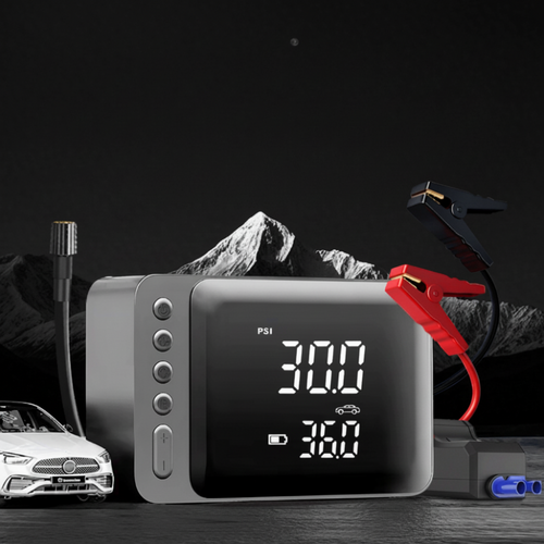 Arrancador Automático Tudo-em-Um com Compressor de Ar Portátil e Kit de Enchimento de Pneus | Temsk