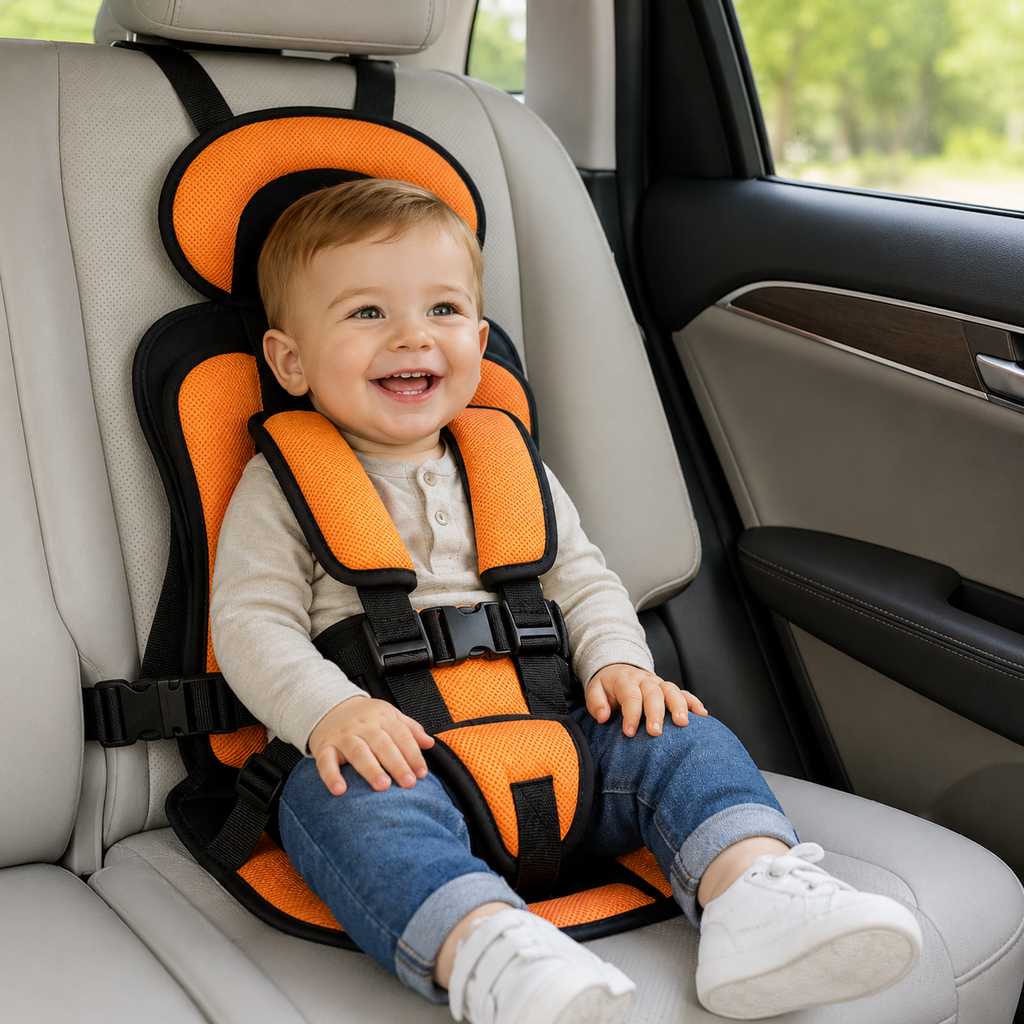 Tragbarer faltbarer Booster-Sitz für Reisen mit Gurtsystem | Temsk