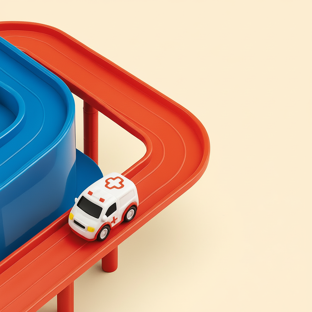 Městská dobrodružná autodráha puzzle hra pro děti a zvědavé stavitele | Temsk