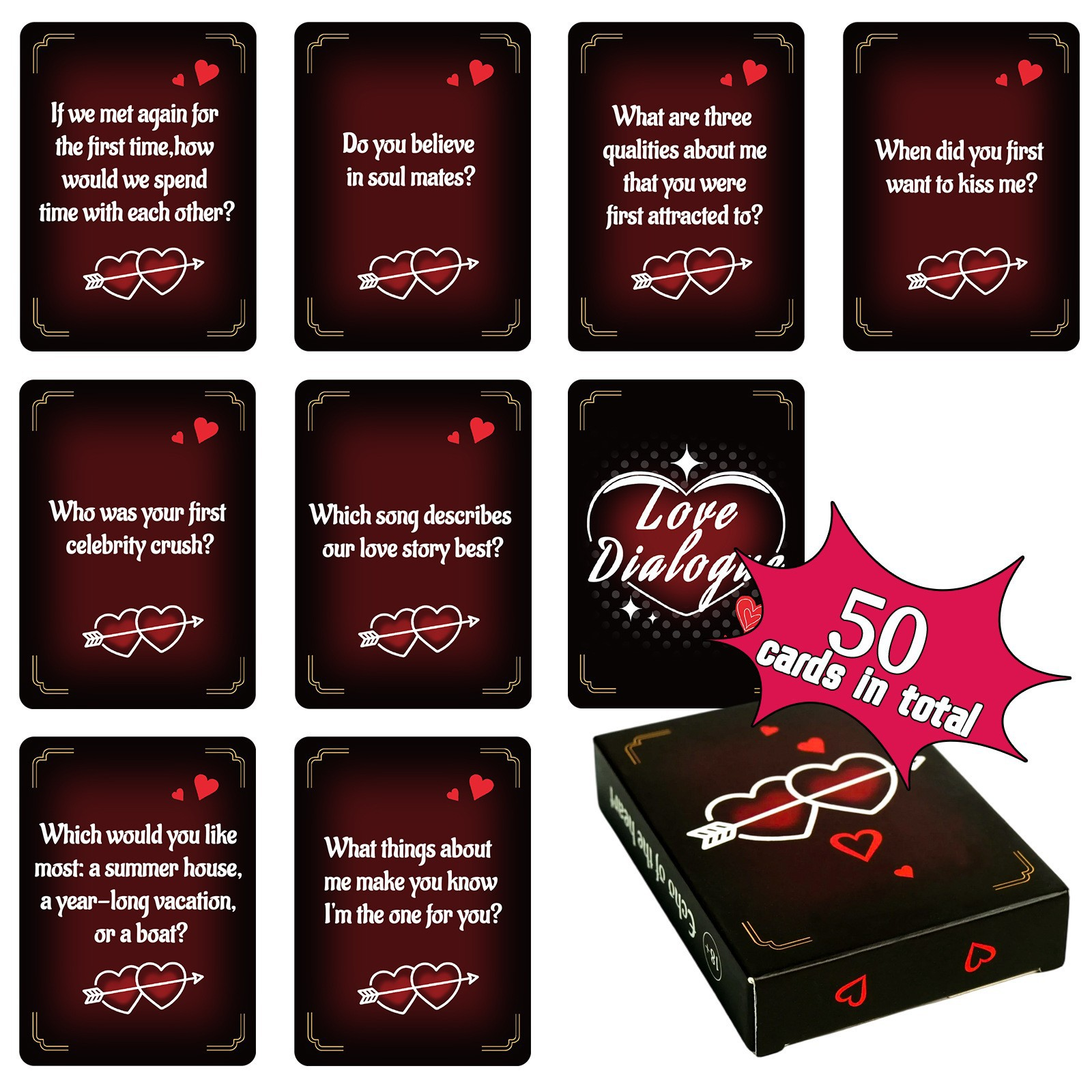 Couples Romance Conversation Card Game For Stronger Relationships | Temsk