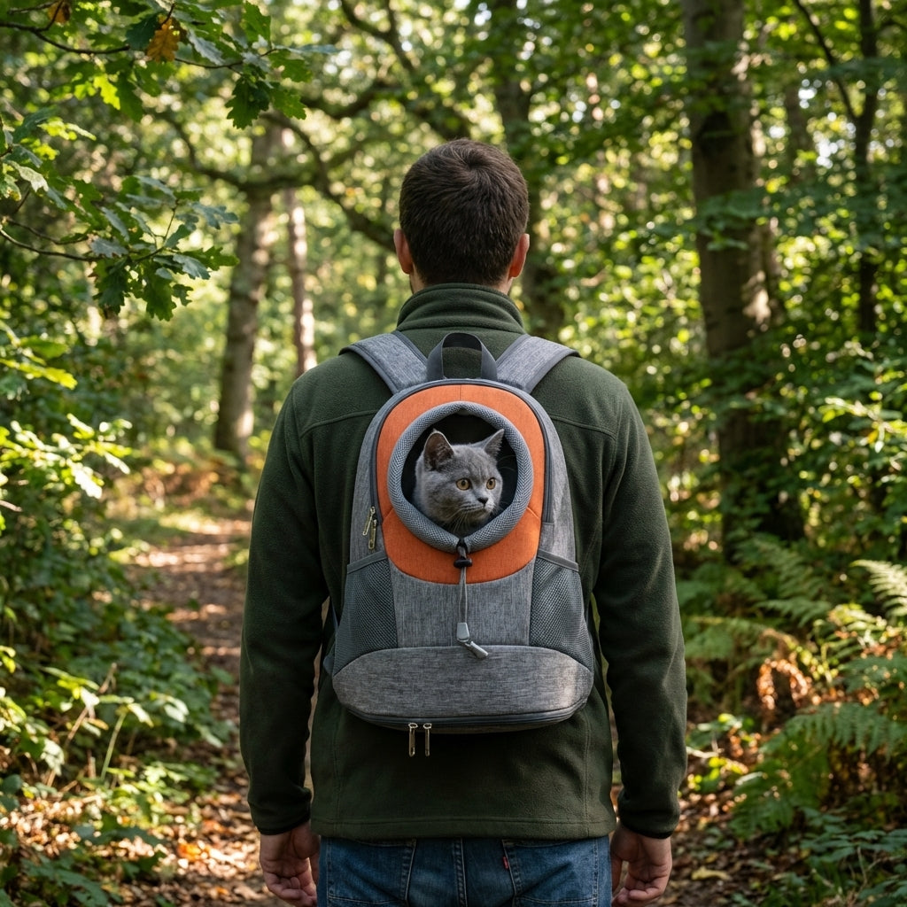 Cat Carrier Travel Backpack With Oxford Mesh For Front Or Back Wear | Temsk